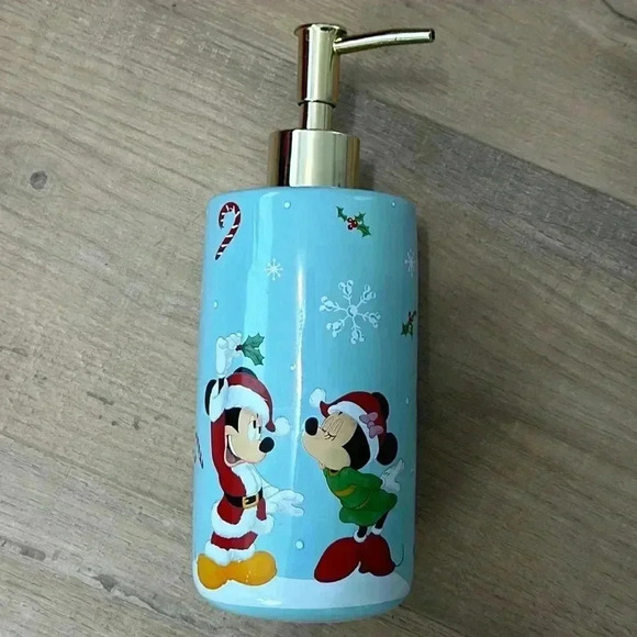 Disney Other - Disney Holiday Christmas lotion pump featuring Santa Mickey and Minnie EUC